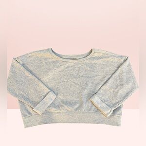 Zara Cropped Sweatshirt Speckled Gray Crop Top Size M